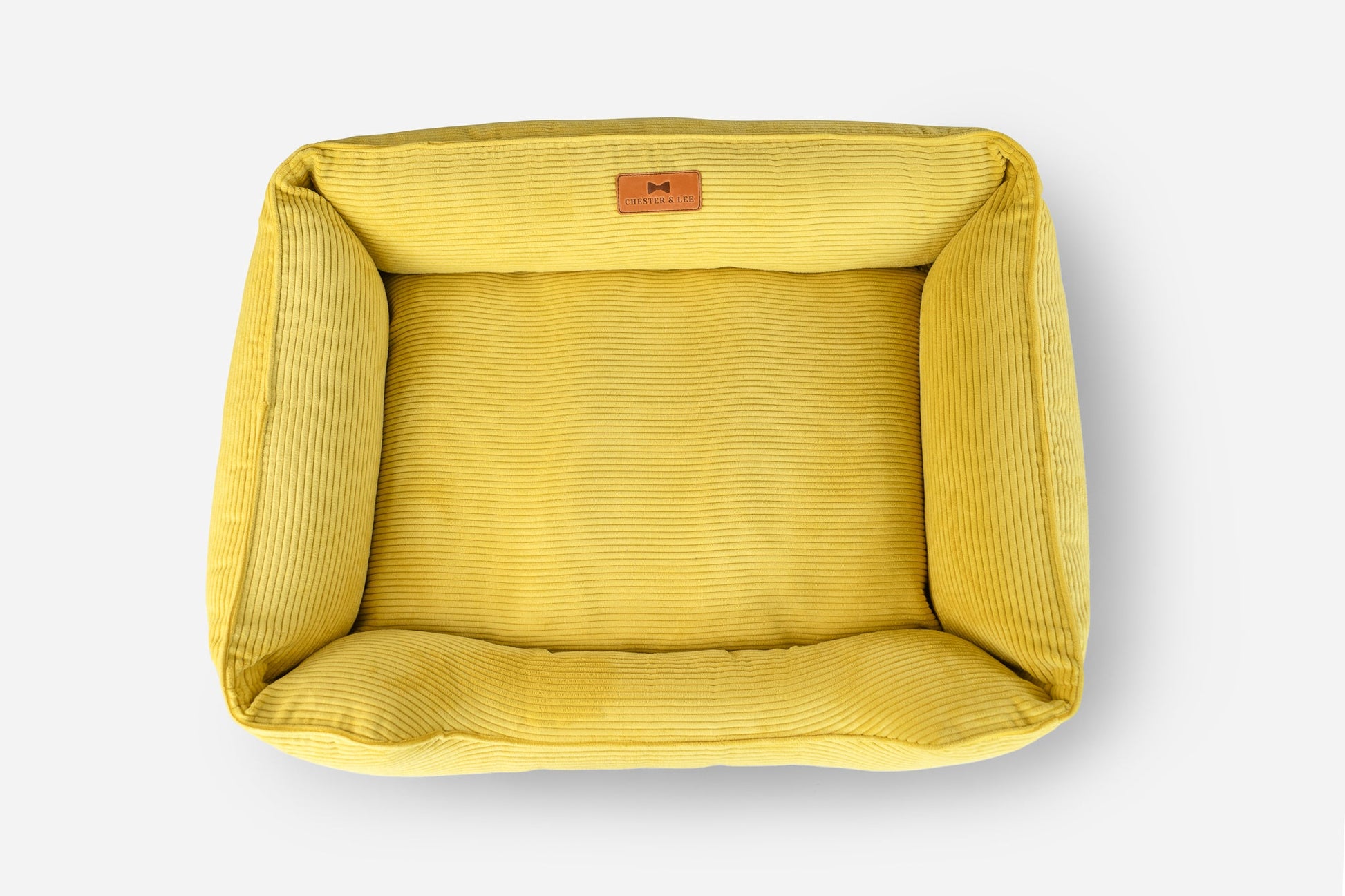 Luxury Dog Bed Fancy Corduroy Sleeper Sunny Yellow for Comfo - luxury dog bed view 5 for comfort and support