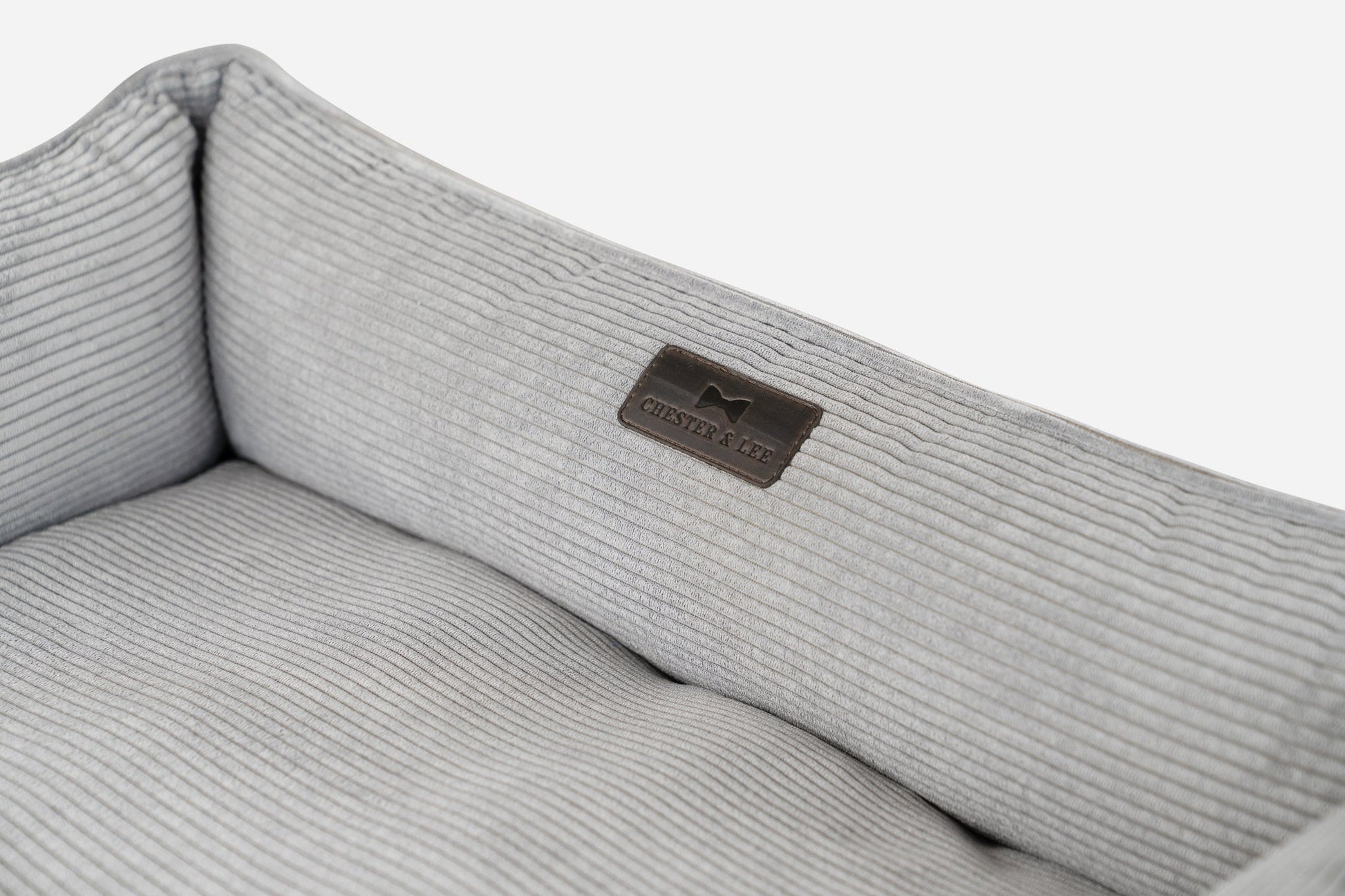 Gray Corduroy Bolster Sleeper for Comfort and Daily Rest main product image for dogs and cats