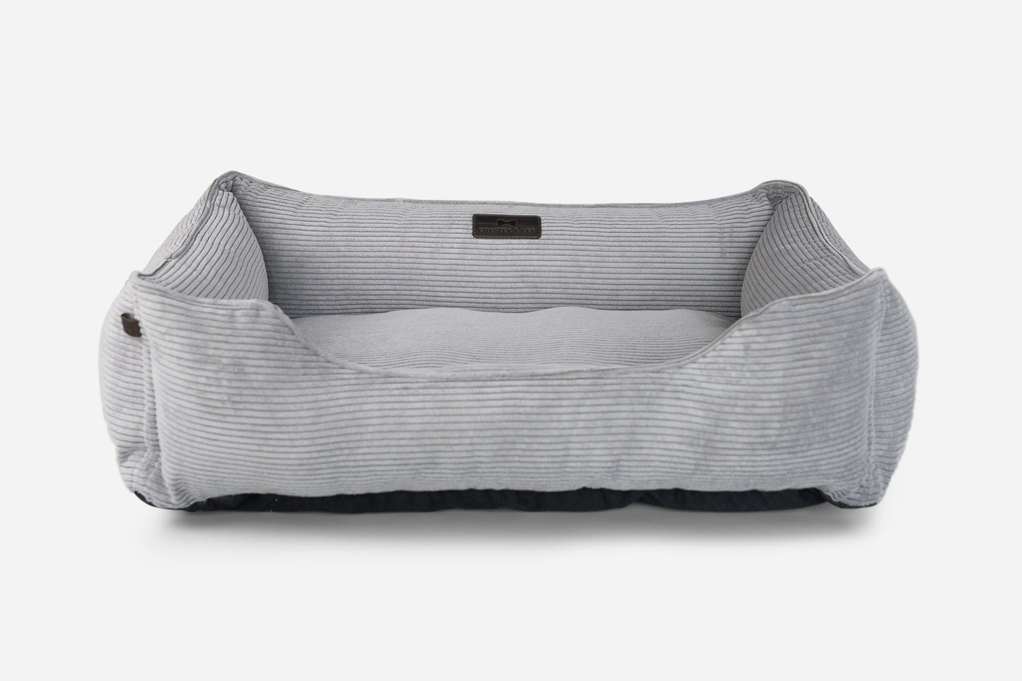 Gray Corduroy Bolster Sleeper for Comfort and Daily Rest main product image for dogs and cats