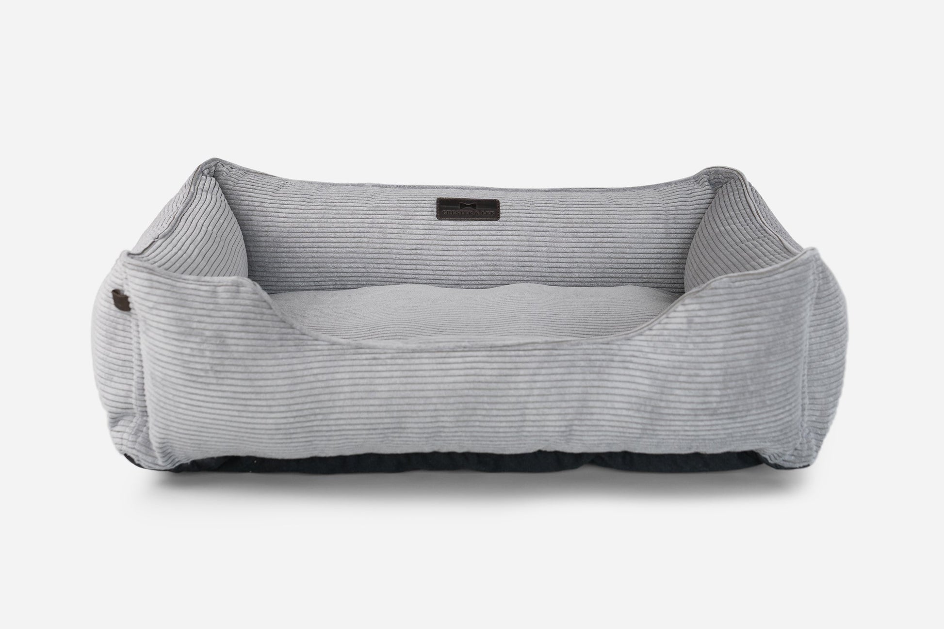 Gray Corduroy Bolster Sleeper for Comfort and Daily Rest main product image for dogs and cats