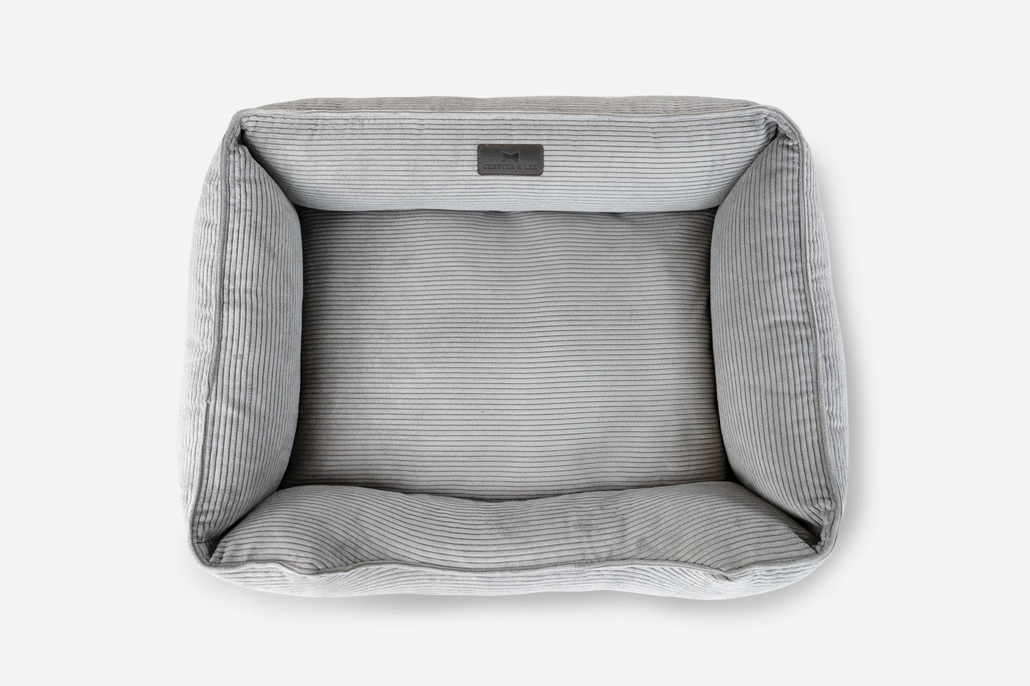 Gray Corduroy Bolster Sleeper for Comfort and Daily Rest main product image for dogs and cats