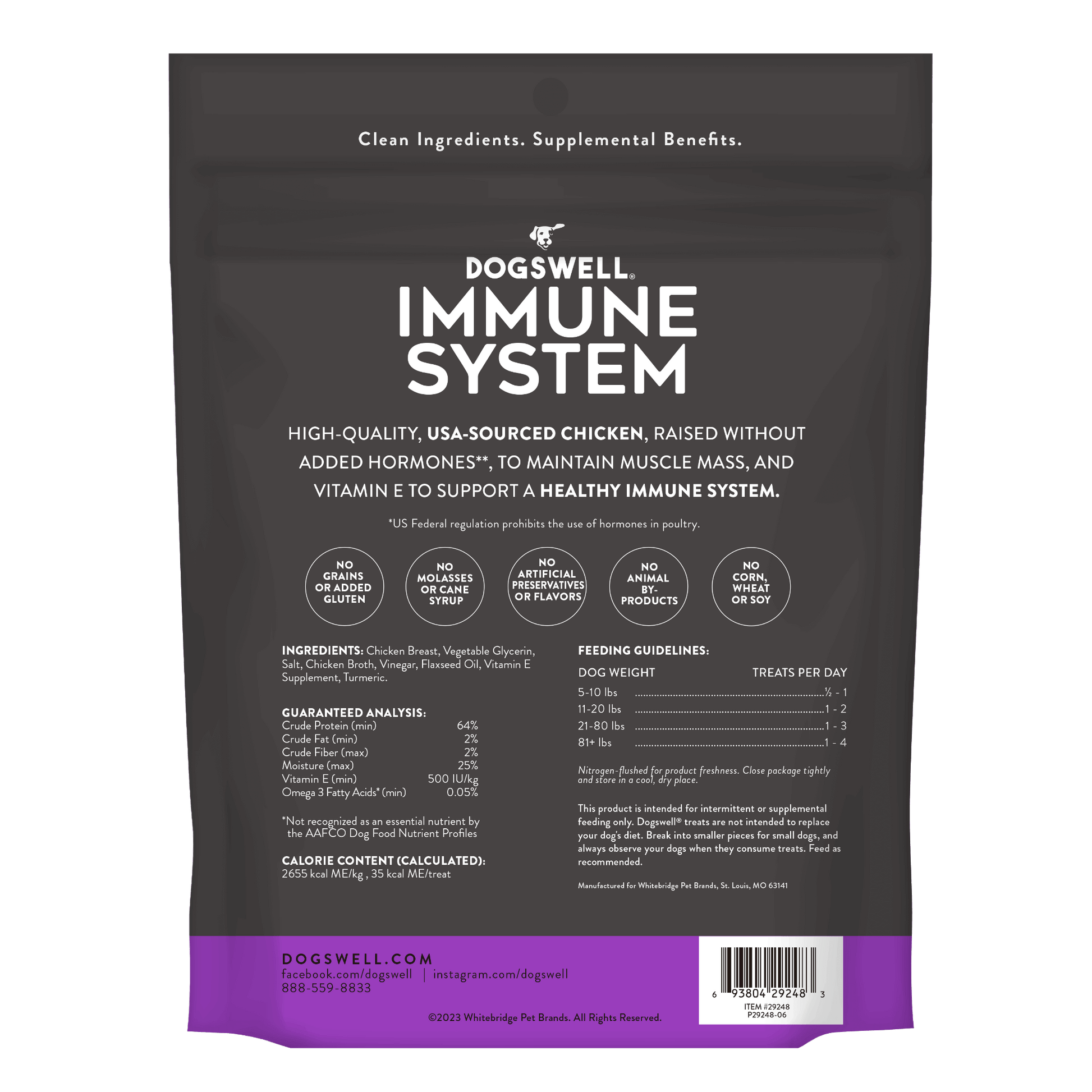 Dogswell Immune System Jerky Treats, Chicken Breast (24oz) - detail view