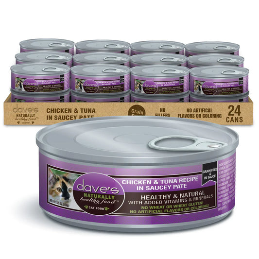 Daves Naturally Healthy Grain Free Chicken Tuna Recipe In 5 - main product image