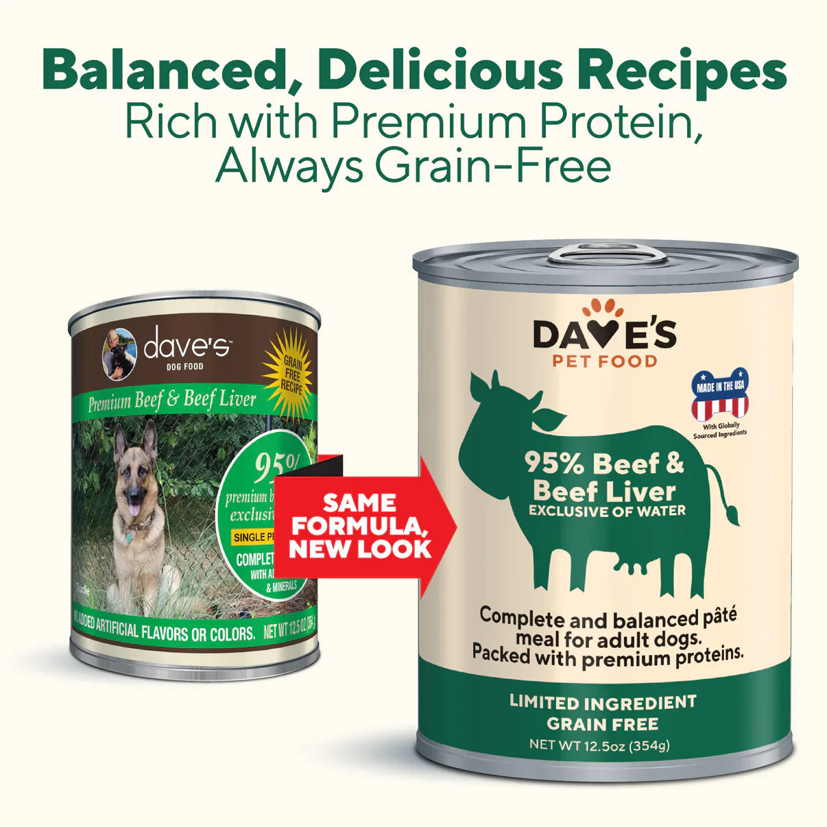 Daves 95 Premium Meats Beef Beef Liver For Dogs 12 5Oz Wet - main product image