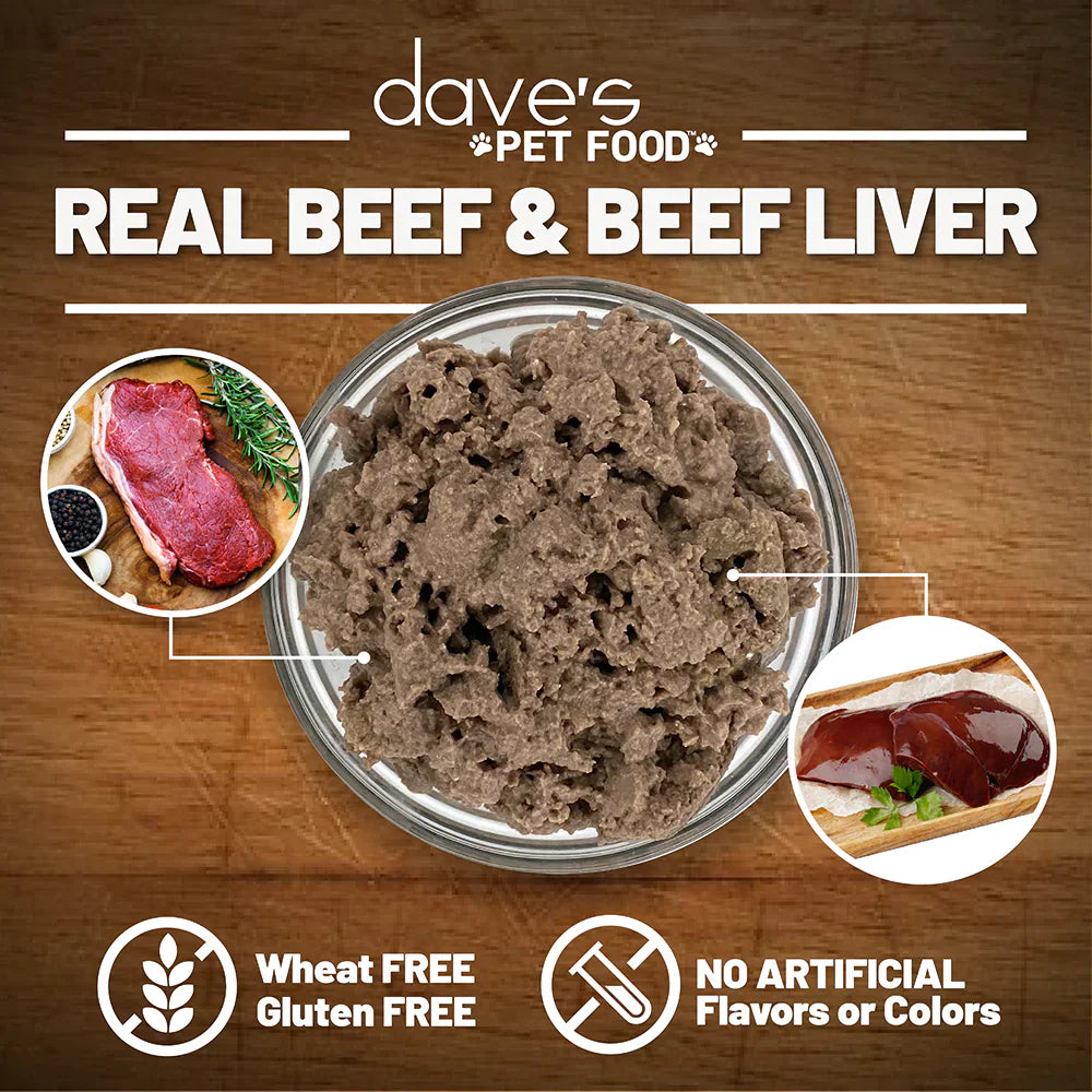 Daves 95 Premium Meats Beef Beef Liver For Dogs 12 5Oz Wet - lifestyle view