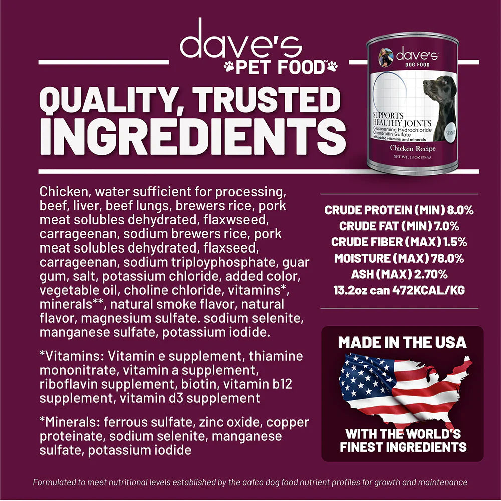 Daves Healthy Joint Formula For Dogs 13 2Oz Wet Dog Food - lifestyle view