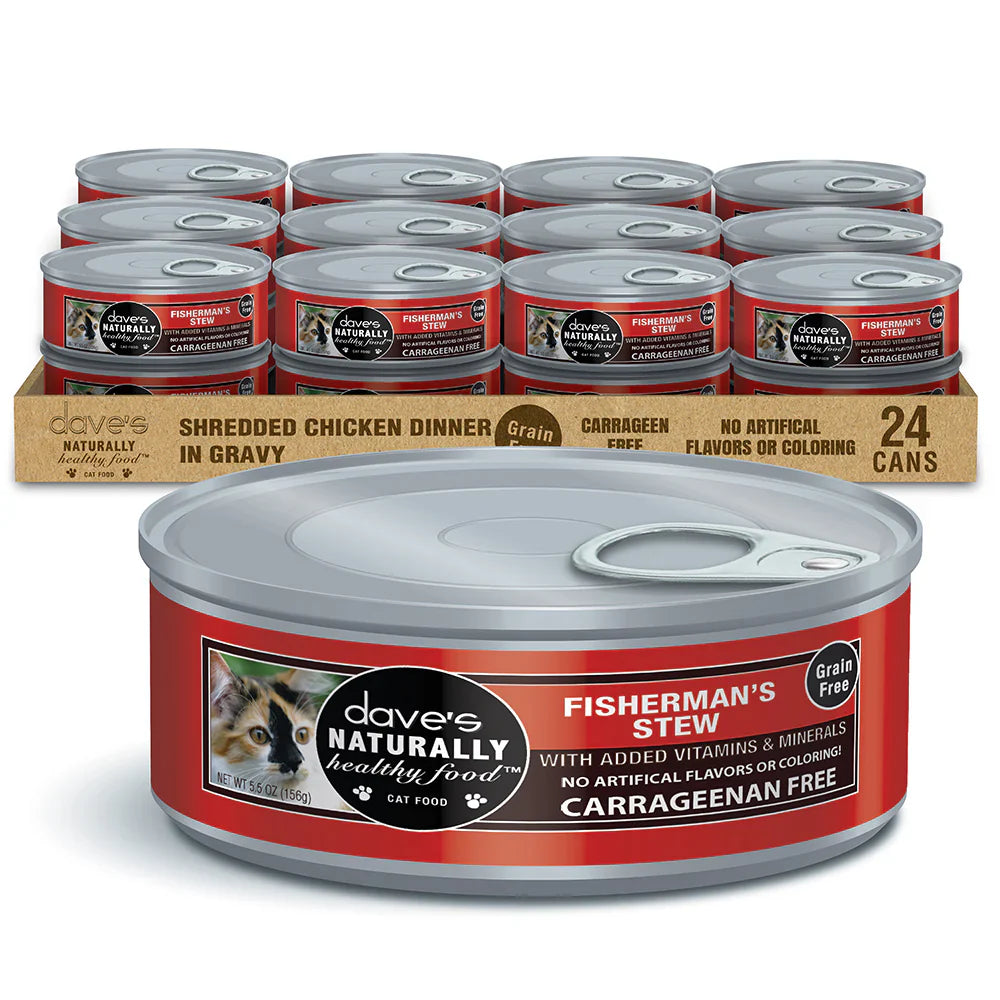 Daves Naturally Healthy Grain Free Shredded Fishermans Stew - main product image