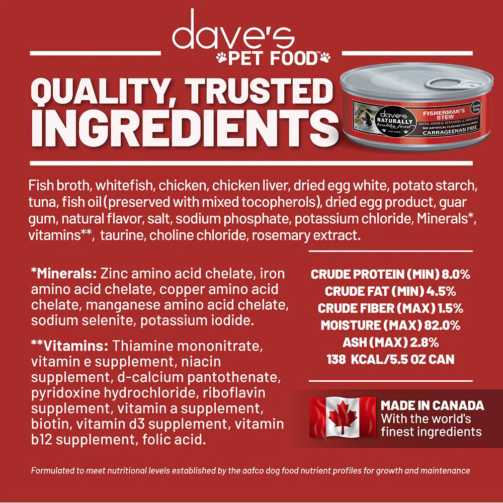 Daves Naturally Healthy Grain Free Shredded Fishermans Stew - lifestyle view