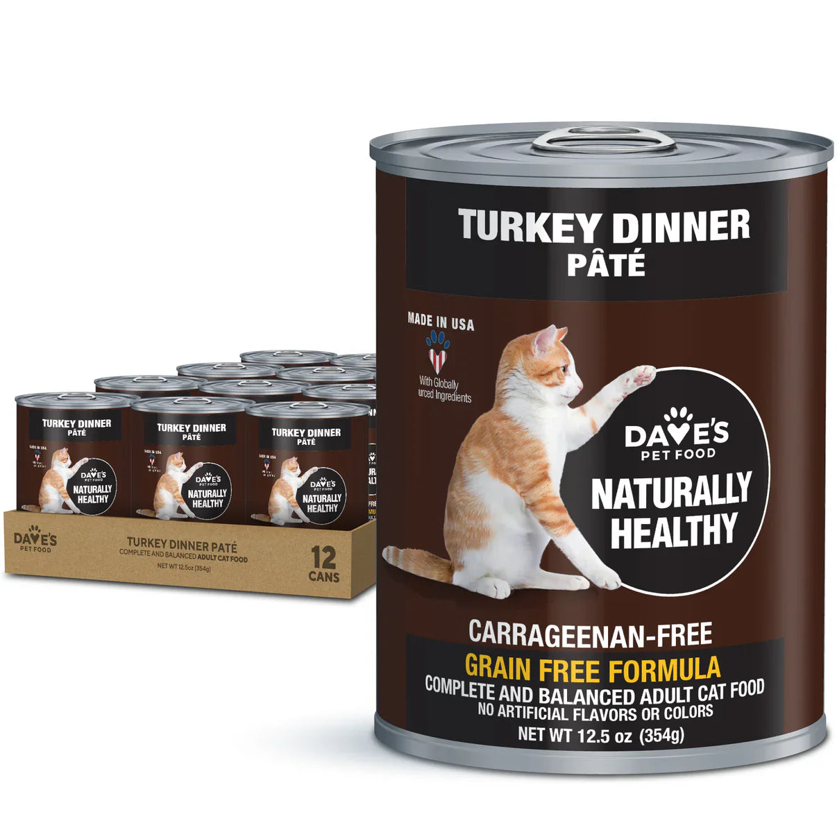 Wet Cat Food Premium Turkey Recipe 12.5oz Daily Meals Premiu - main product image