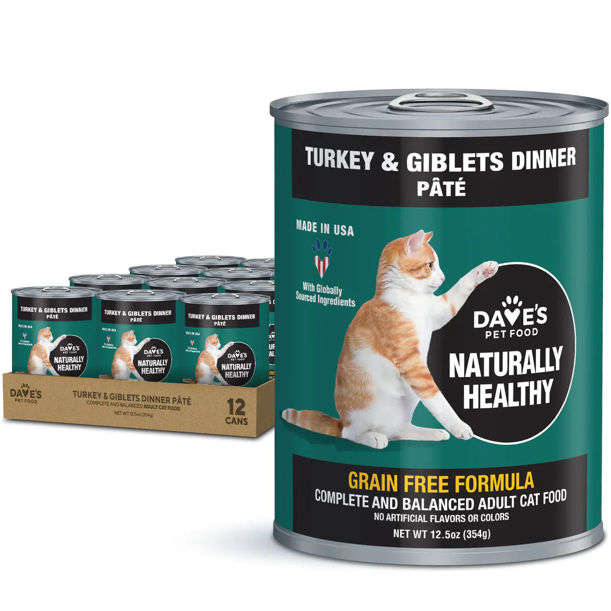 Daves Naturally Healthy Turkey Giblets Dinner Pate Wet Cat - main product image
