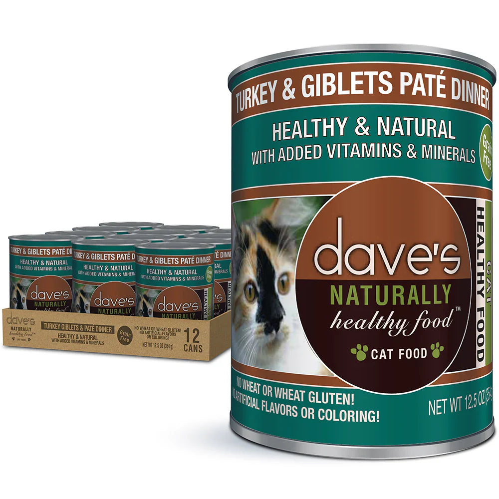 Daves Naturally Healthy Turkey Giblets Dinner Pate Wet Cat - detail view