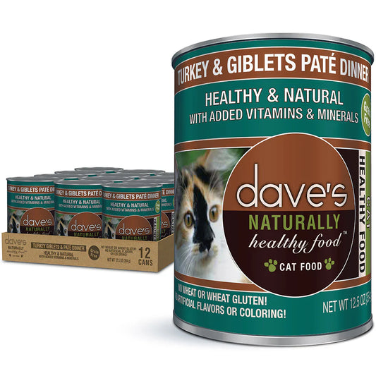 Daves Naturally Healthy Turkey Giblets Dinner Pate Wet Cat - detail view