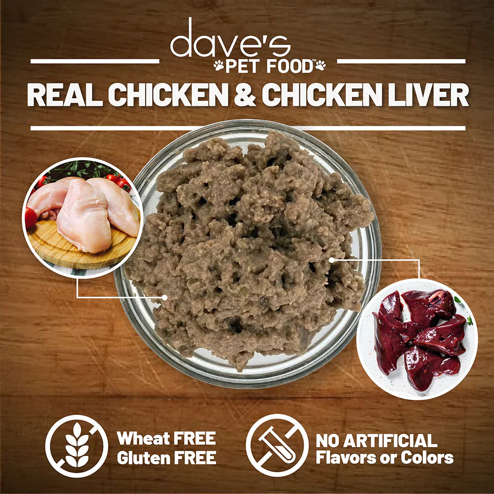 Daves 95 Premium Meats Chicken Chicken Liver For Dogs 12 - detail view