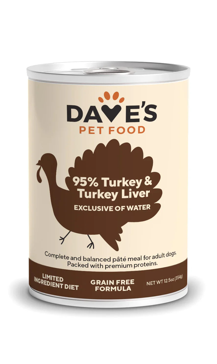 Daves 95 Premium Meats Turkey Turkey Liver For Dogs 12 5Oz - detail view