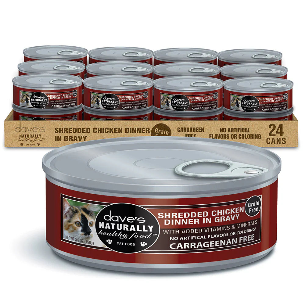 Daves Naturally Healthy Grain Free Shredded Chicken Dinner 5 - main product image