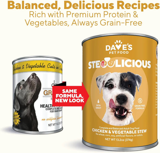 Daves Stewlicious Chicken Vegetable Stew For Dogs 13 2Oz Wet - main product image