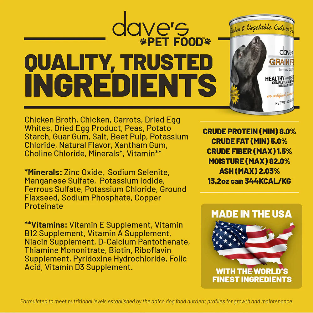 Daves Stewlicious Chicken Vegetable Stew For Dogs 13 2Oz Wet - close up view