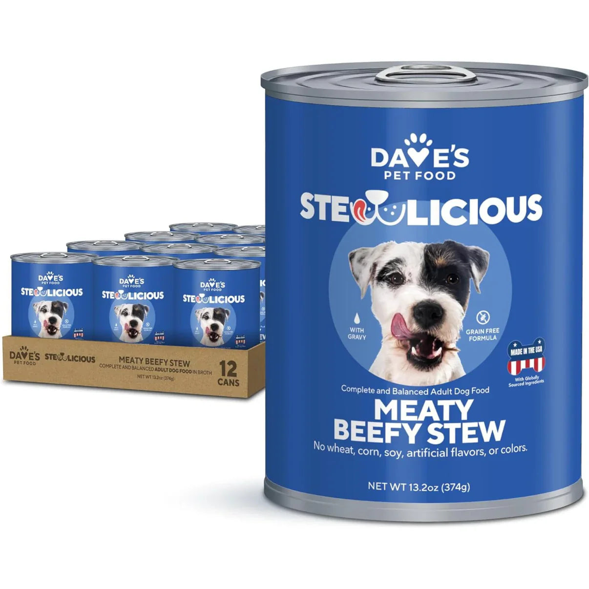 Daves Stewlicious Meaty Beefy Stew For Dogs 13 2Oz Wet Dog - main product image
