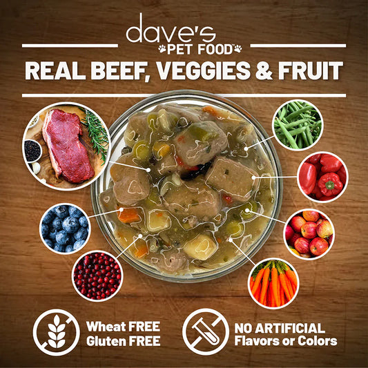 Daves Stewlicious Meaty Beefy Stew For Dogs 13 2Oz Wet Dog - detail view