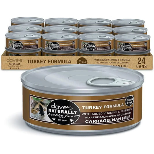 Daves Naturally Healthy Grain Free Turkey Formula Wet Cat 5 - main product image