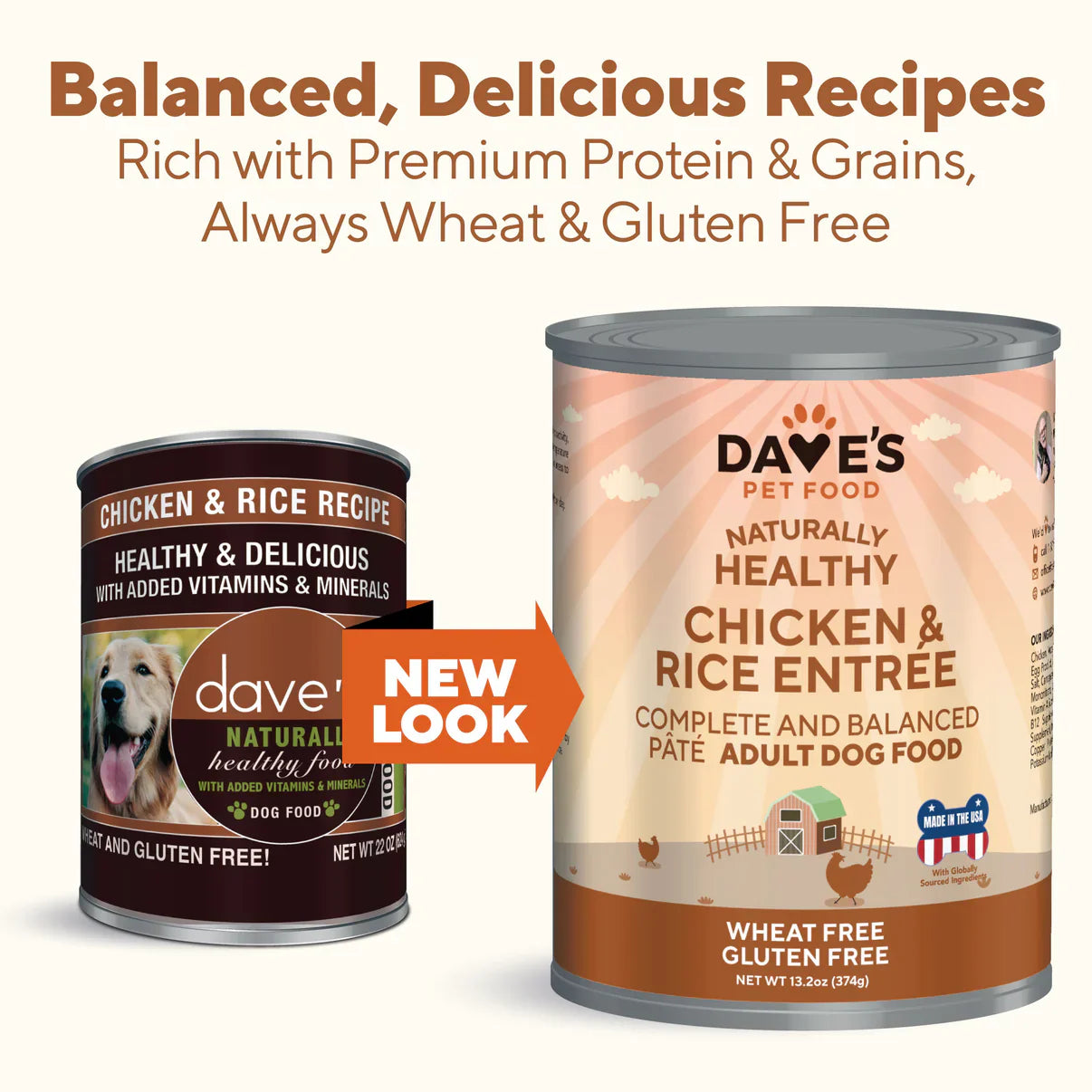 Dave S Naturally Healthy Chicken Rice Recipe Wet Dog Food 13 - main product image