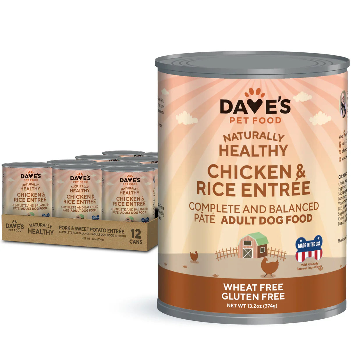 Dave S Naturally Healthy Chicken Rice Recipe Wet Dog Food 13 - detail view