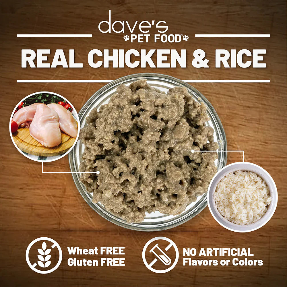 Dave S Naturally Healthy Chicken Rice Recipe Wet Dog Food 13 - close up view