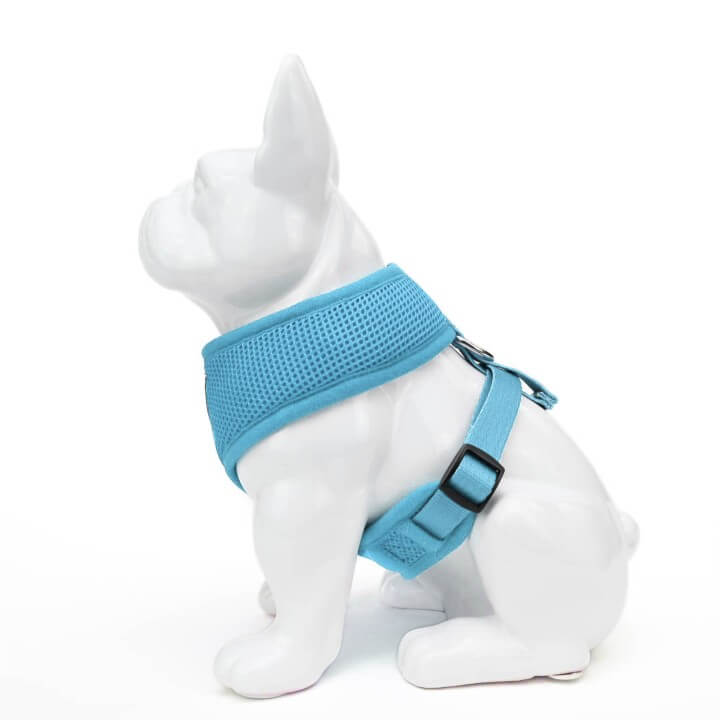 Dog Harness EcoBark Sky Blue Harness Over-the-Head Soft Mesh - gallery product image for dog harness