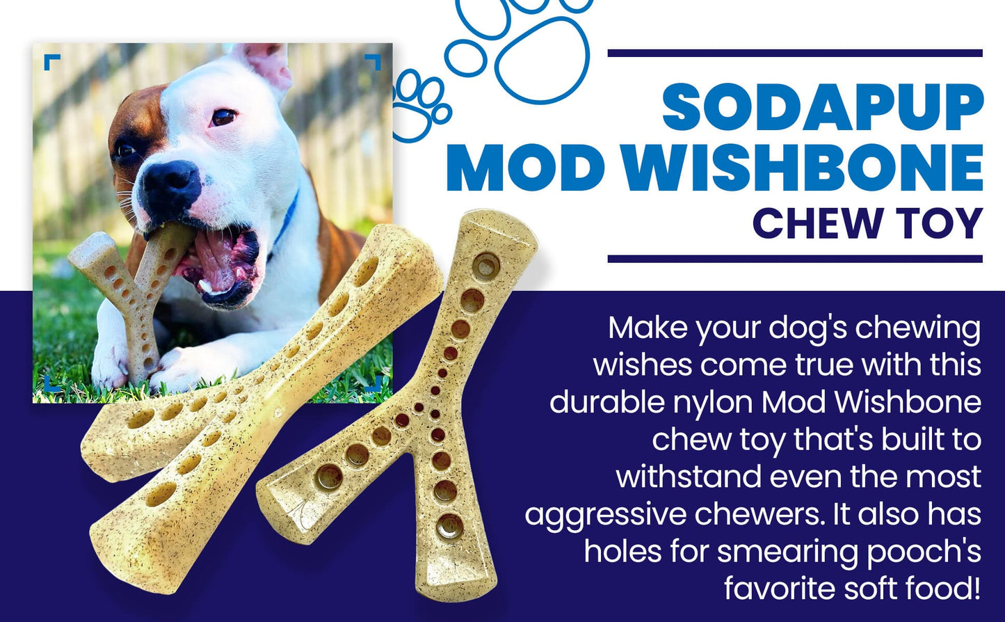 Mod Wishbone Nylon Dog Chew Toy For Aggressive Chewers USA - gallery image 5