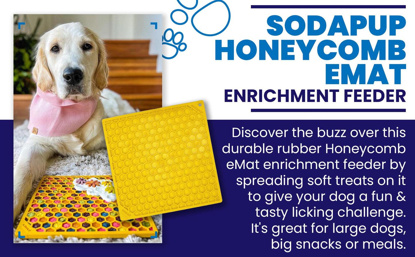Honeycomb Emat Enrichment Lick Mat For Dogs And Cats Emat - gallery image 9