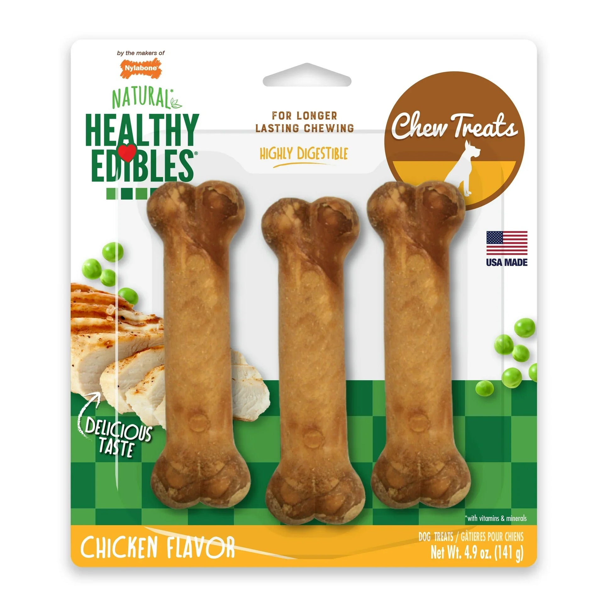 Dog Treats Nylabone Chicken Chews 4.9oz Training Rewards - main product image