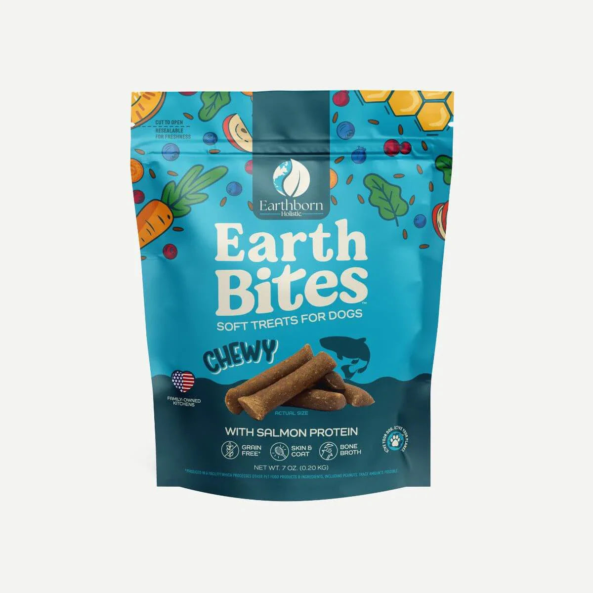 Dog Treats Chewy Salmon Chews 7oz Training Rewards Premium - main product image