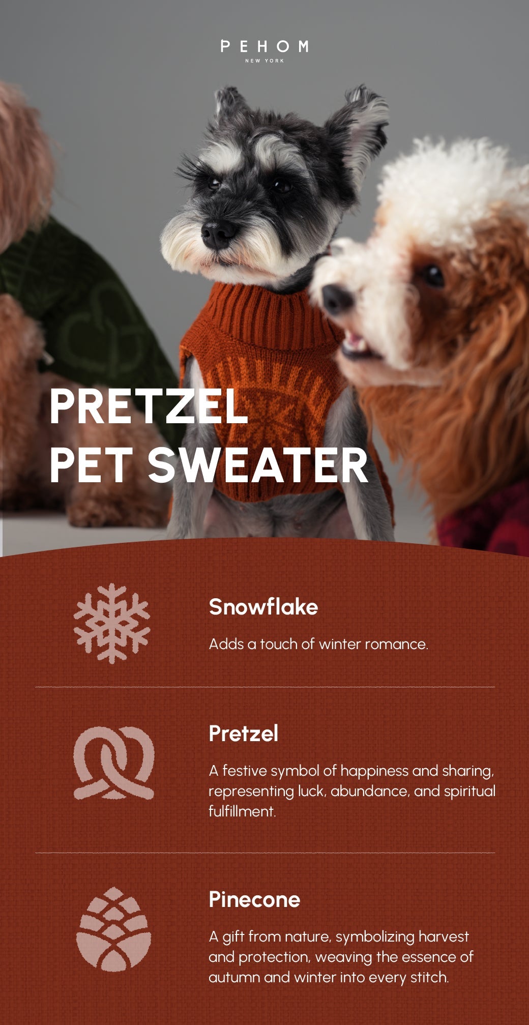 Pretzel Pet Sweater Tofee Orange Dog Sweaters Premium Pet - gallery image 8