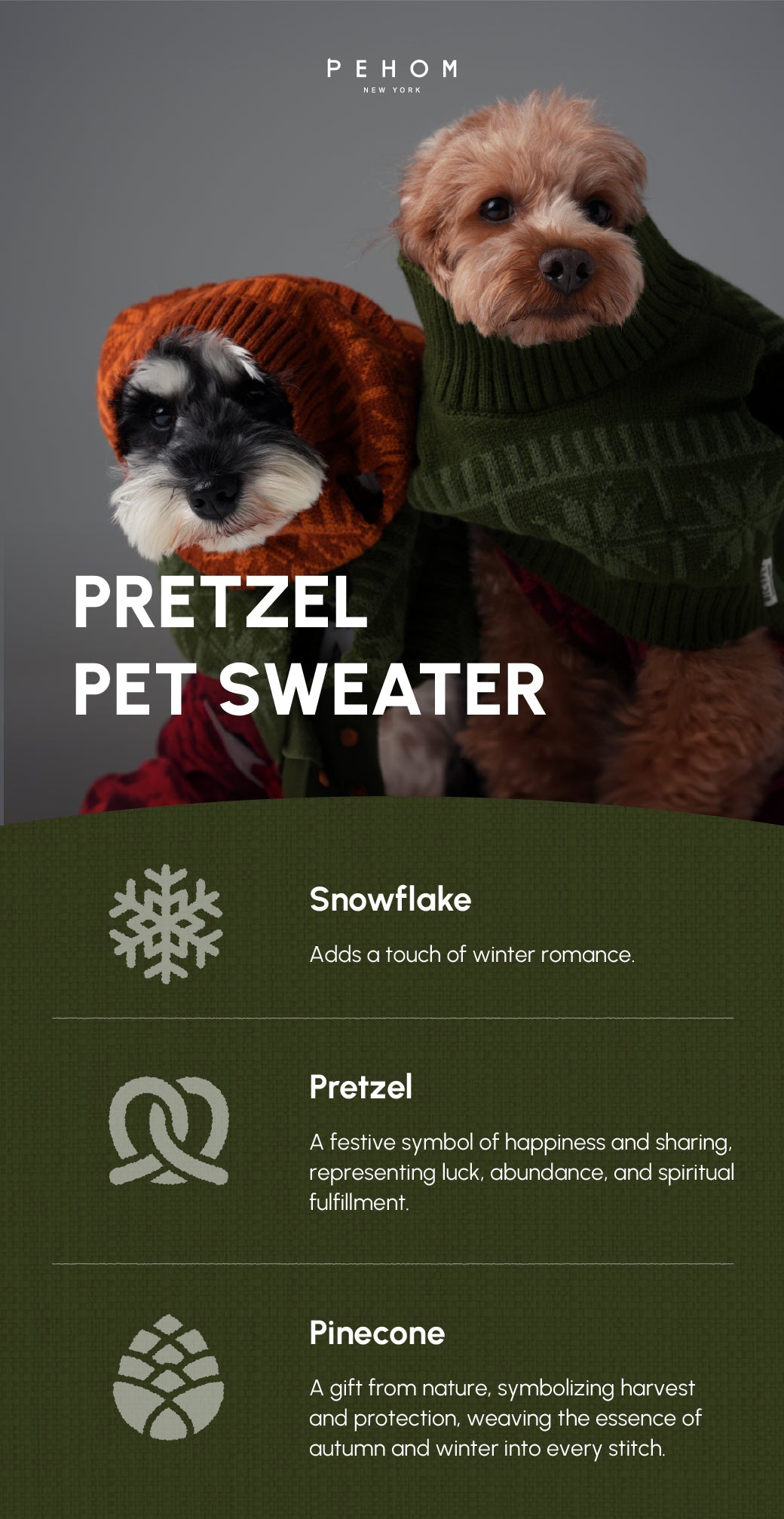 Pretzel Pet Sweater Olive Green Dog Sweaters Premium Pet - gallery image 9