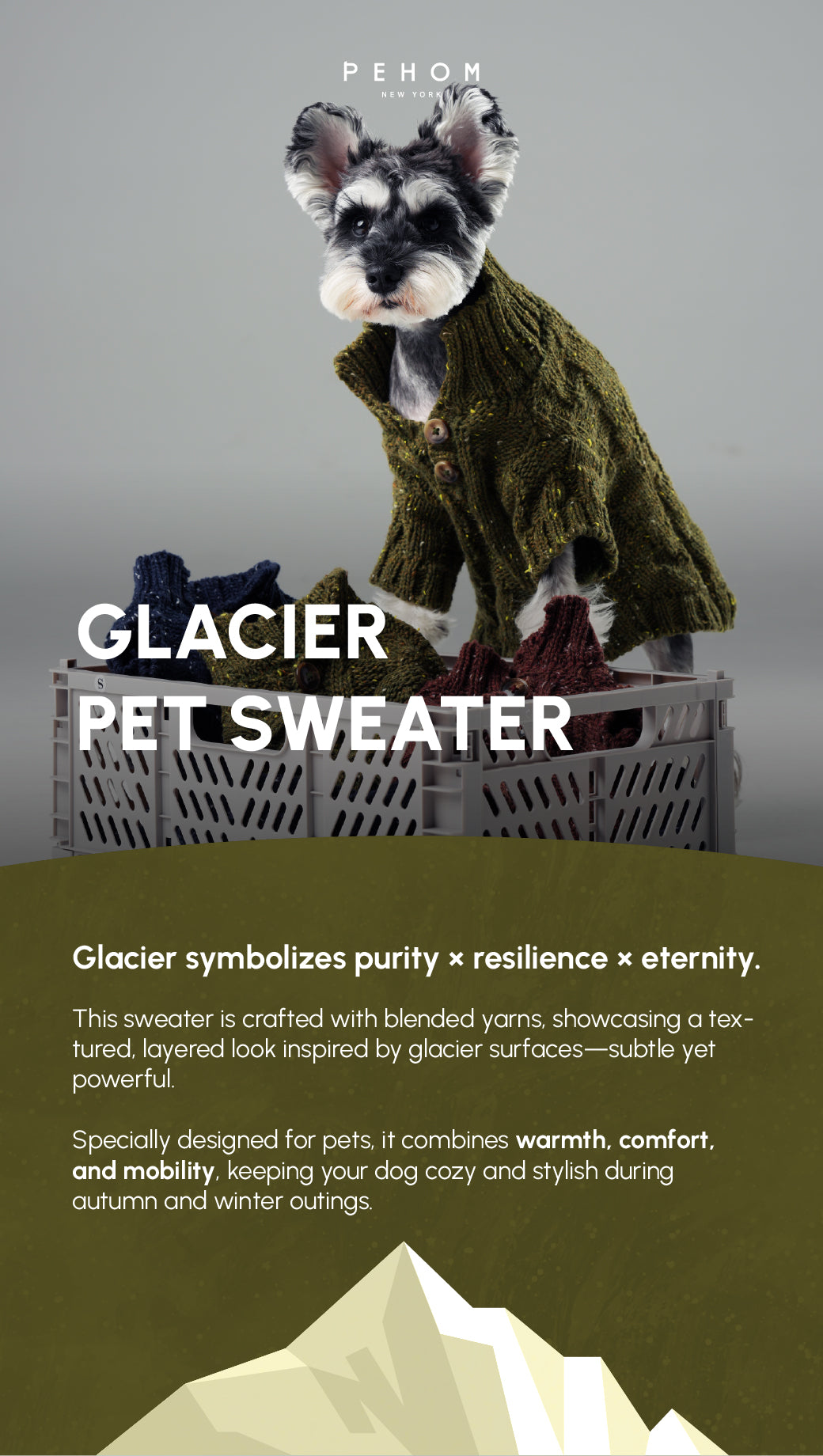 Glacier Pet Sweater Olive Green Dog Sweaters Premium Pet - gallery image 9