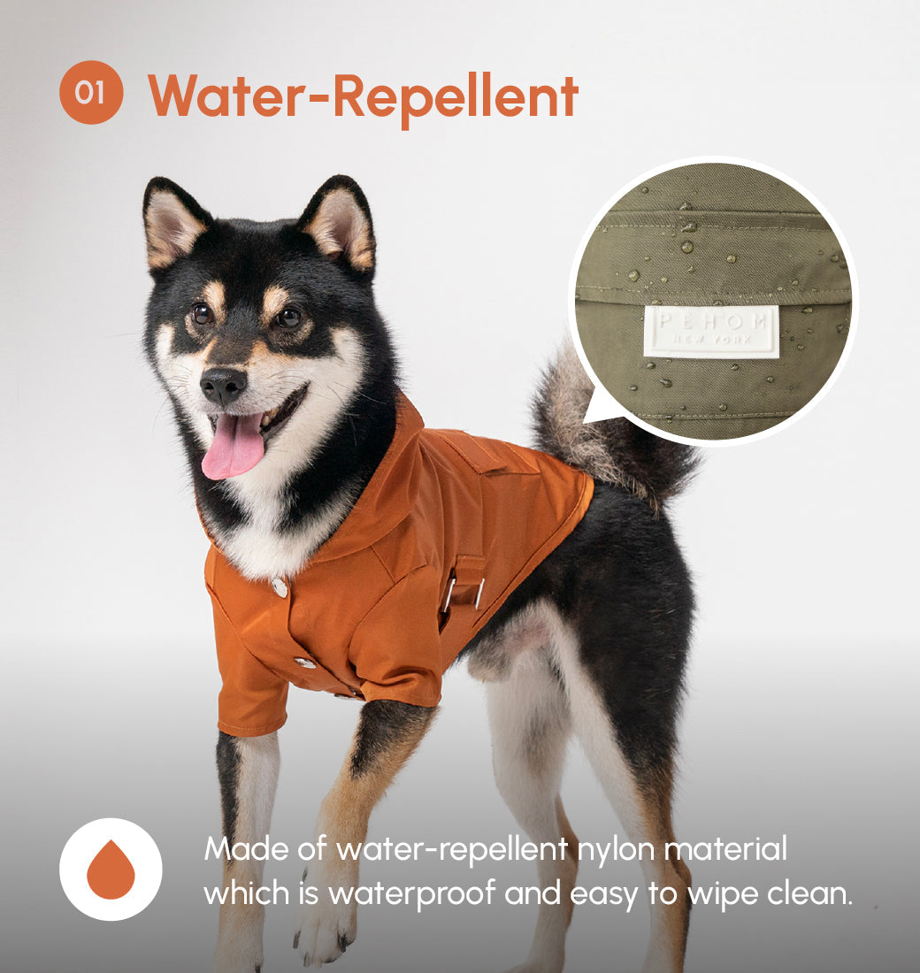 Bowery Raincoat Orange Dog Apparel Premium Pet Supply - gallery image 7