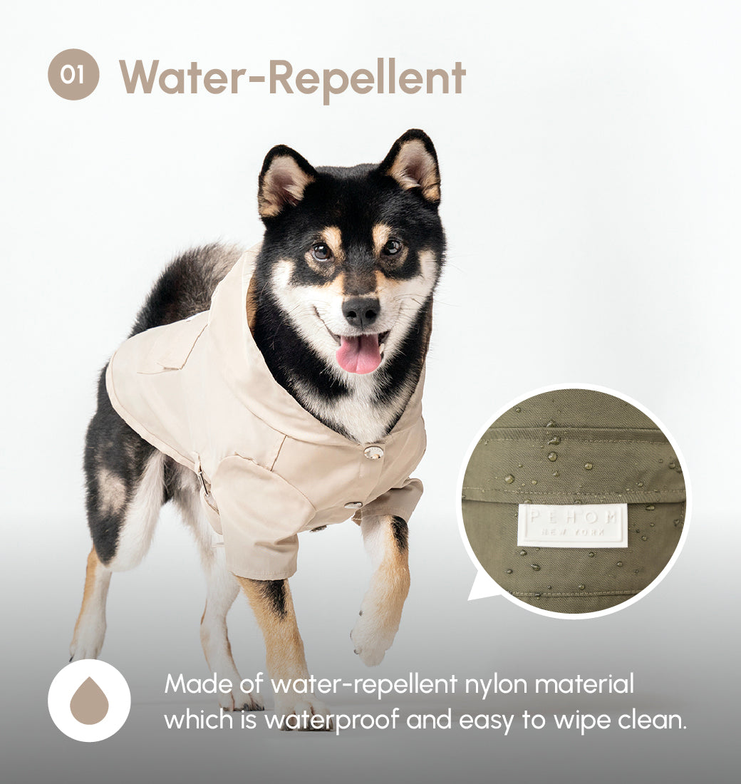 Bowery Raincoat Beige Dog Apparel Premium Pet Supply Premium - gallery image 6