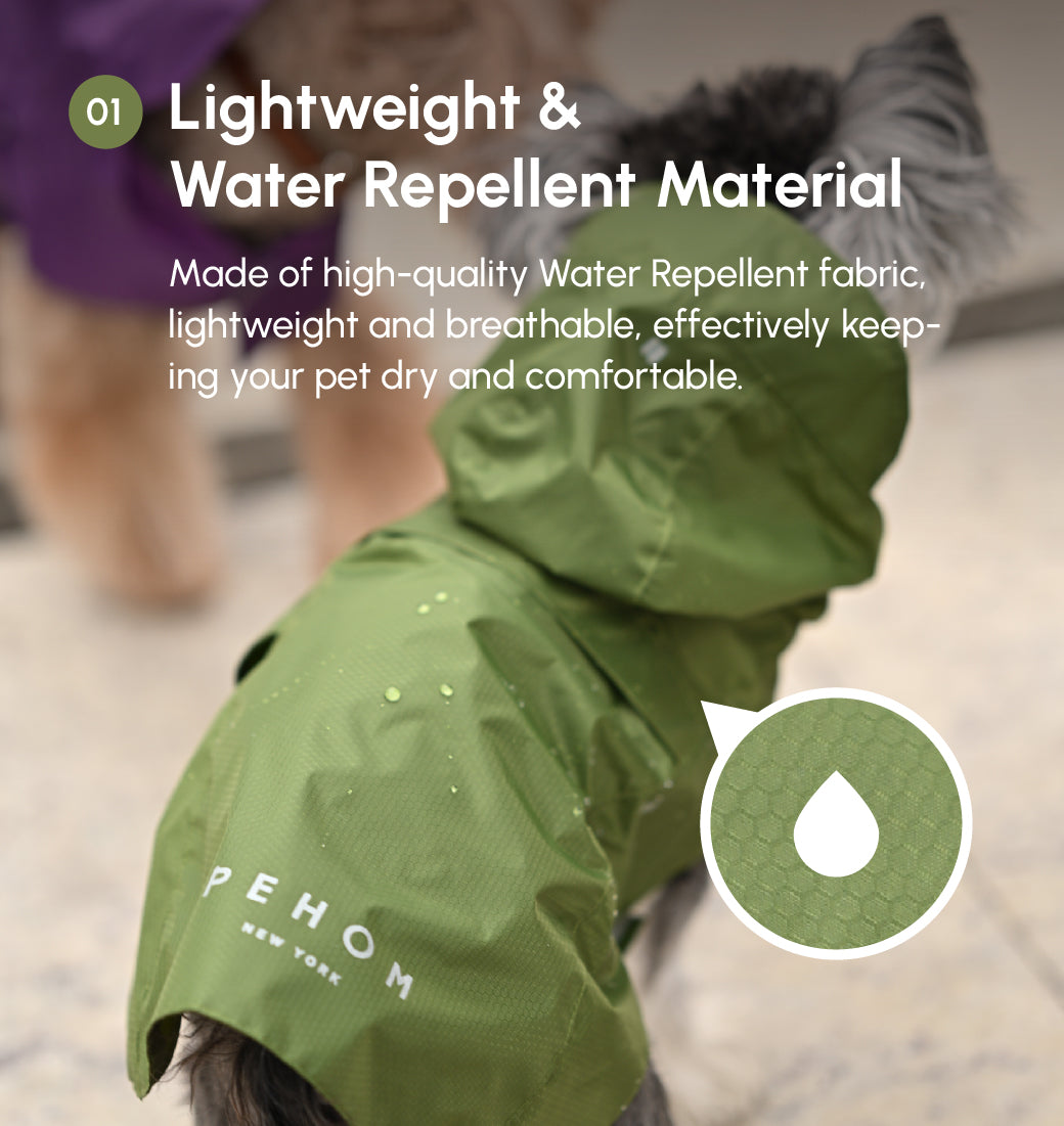 Capsule Raincoat Green Dog Apparel Premium Pet Supply - gallery image 13