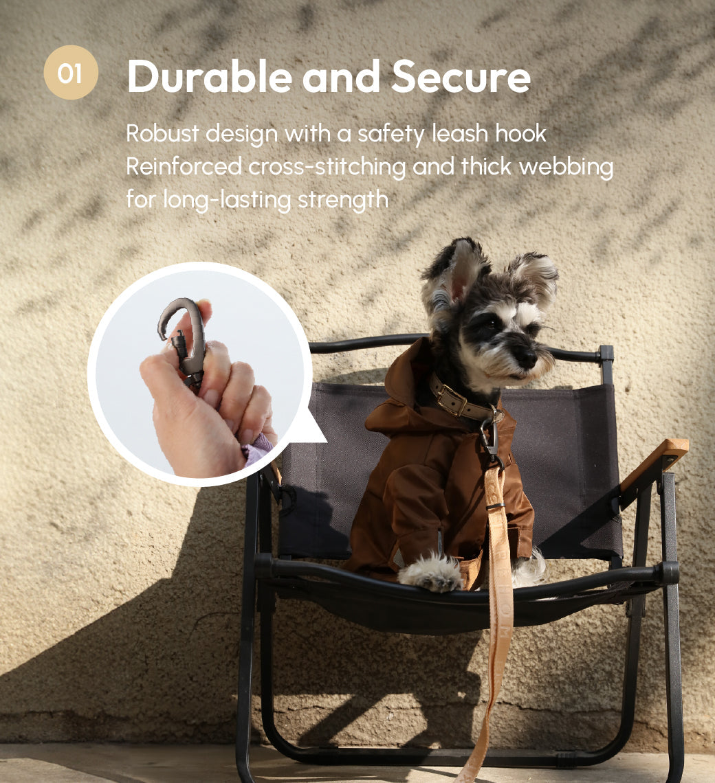 Dog Leash Padded Active Walking Lead Adjustable APRICOT - gallery image 10