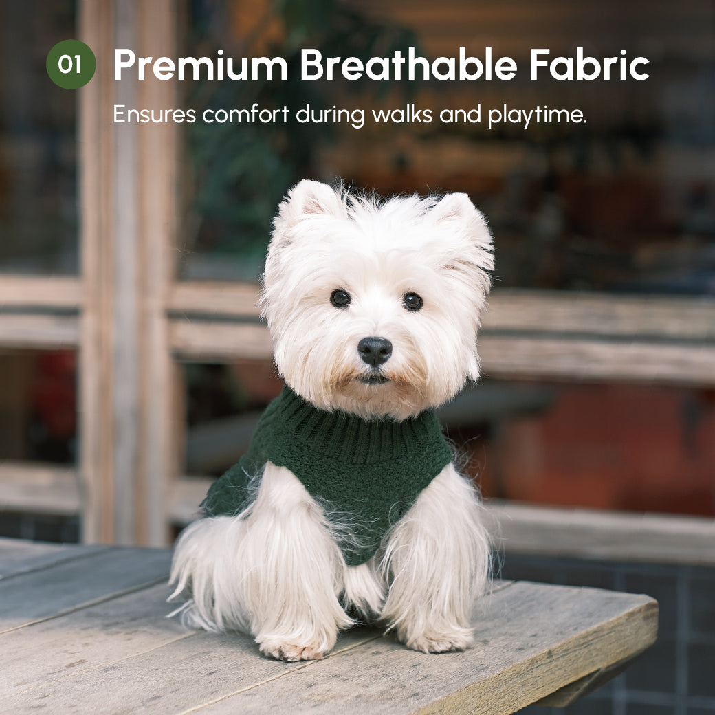 Pet Sweater Vest Green Dog Sweaters Premium Pet Supply - gallery image 10