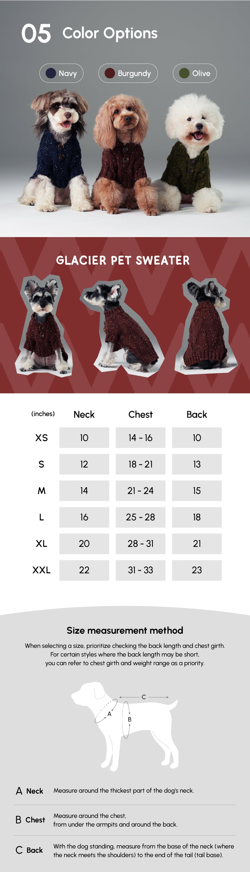 Glacier Pet Sweater Burgundy Dog Sweaters Premium Pet Supply - gallery image 11