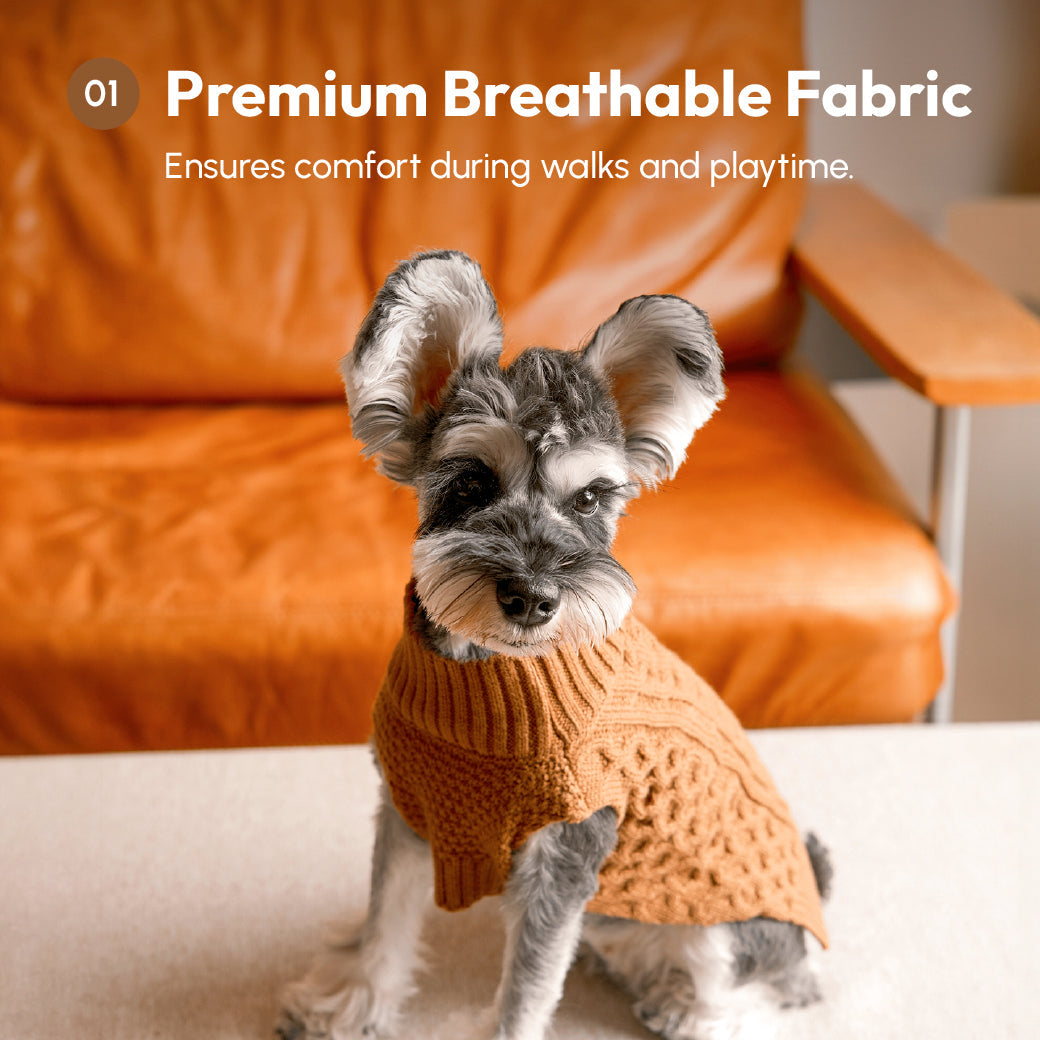 Pet Sweater Vest Toffee Orange Dog Sweaters Premium Pet - gallery image 11