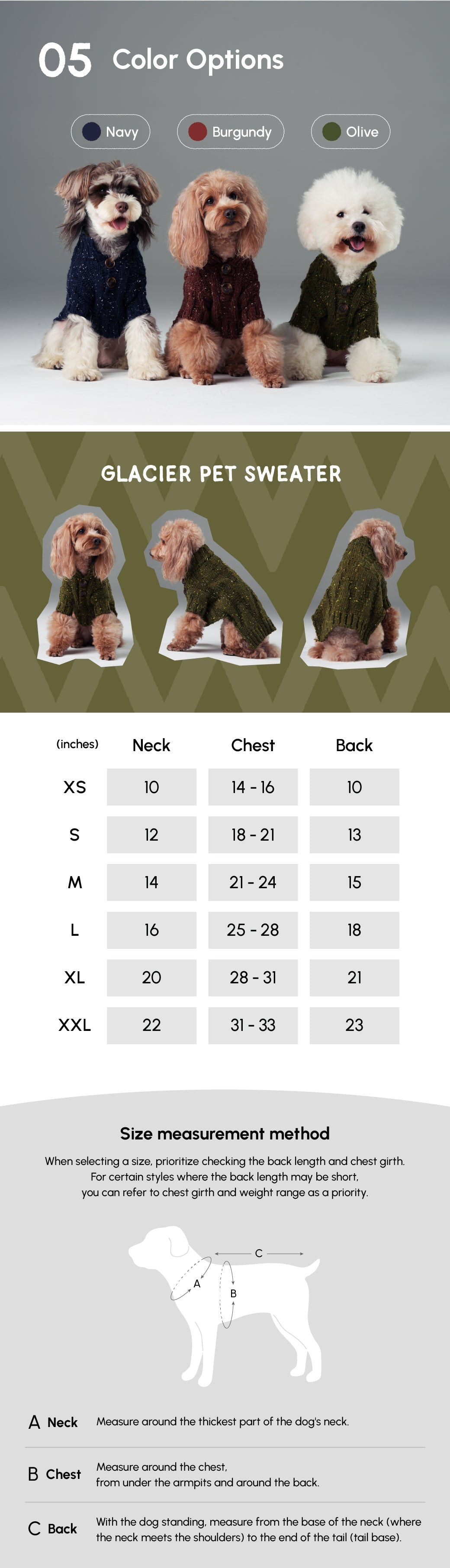Glacier Pet Sweater Olive Green Dog Sweaters Premium Pet - gallery image 11