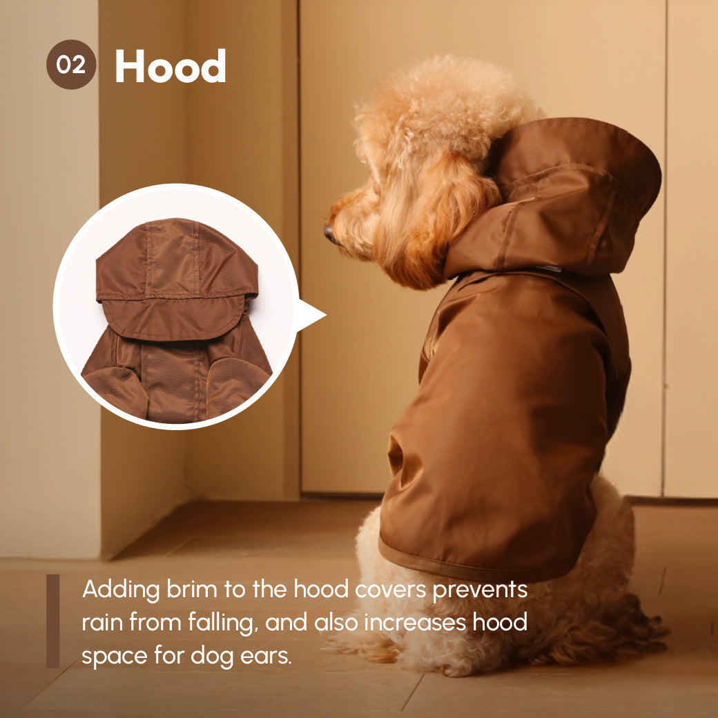 Tribeca Adjustable Velcro Raincoat Choco Dog Apparel Premium - gallery image 10