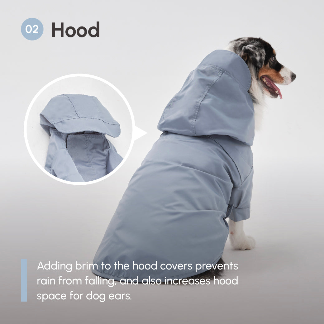 Tribeca Adjustable Velcro Raincoat Light Blue Dog Apparel - gallery image 11