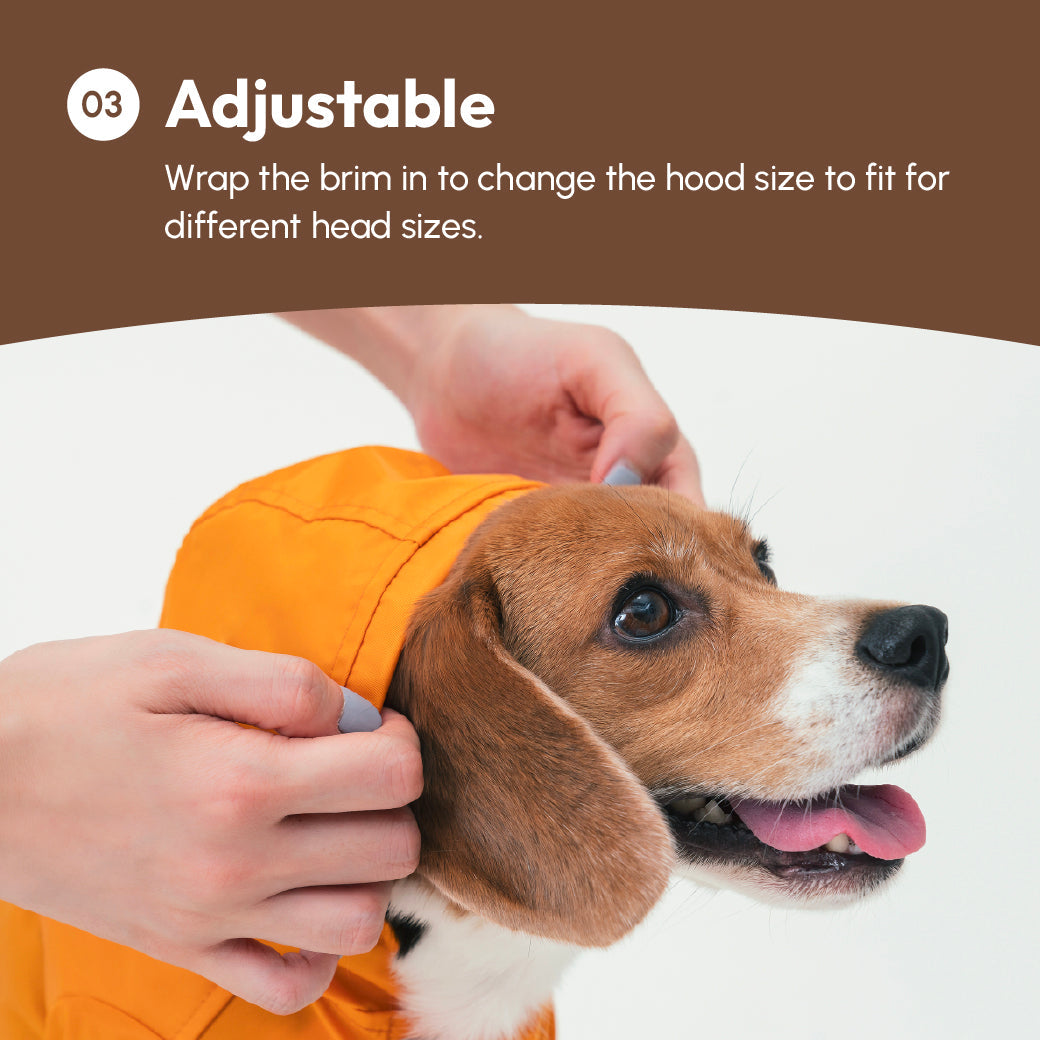 Tribeca Adjustable Velcro Raincoat Choco Dog Apparel Premium - gallery image 11