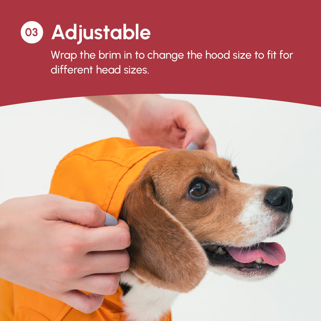 Tribeca Adjustable Velcro Raincoat Burgundy Dog Apparel Pet - gallery image 9