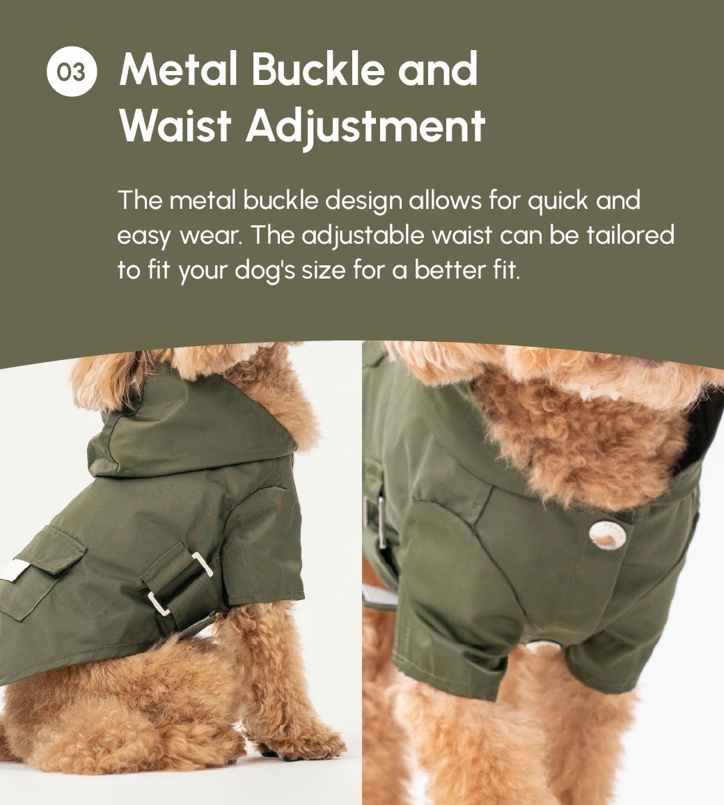 Bowery Raincoat Green Dog Apparel Premium Pet Supply Premium - gallery image 9