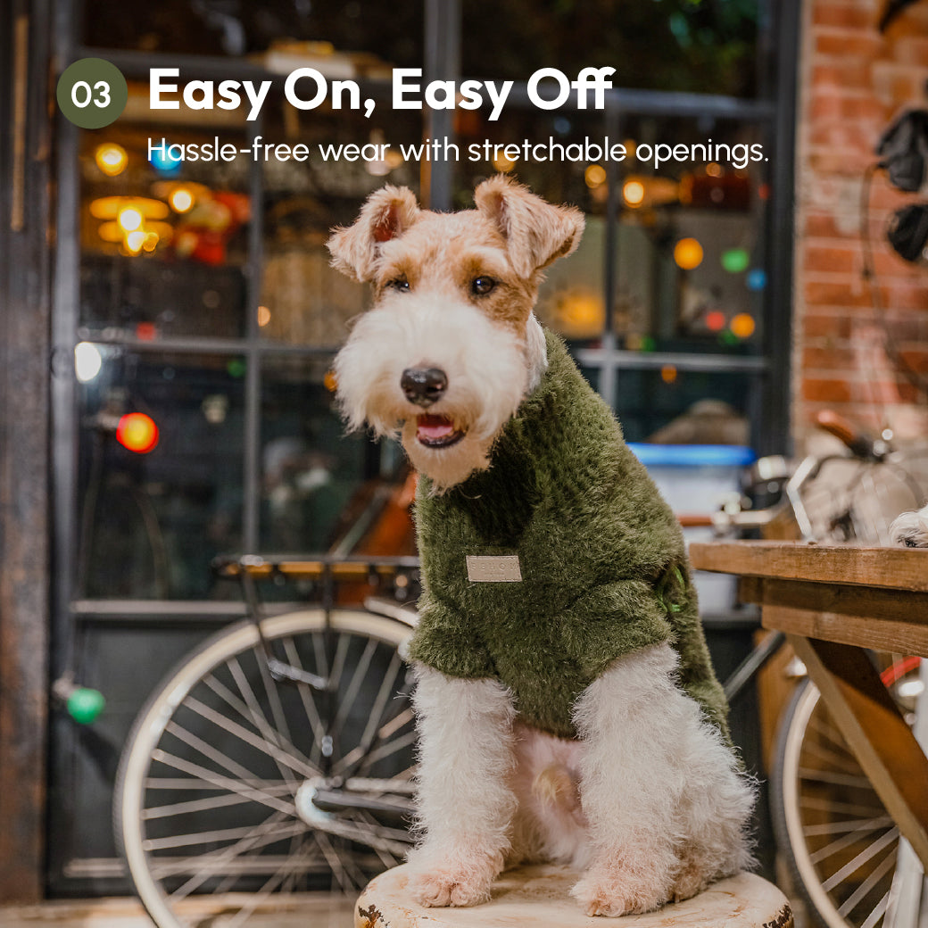 Eskimo Fuzzy Sweater Green Dog Sweaters Premium Pet Supply - gallery image 15