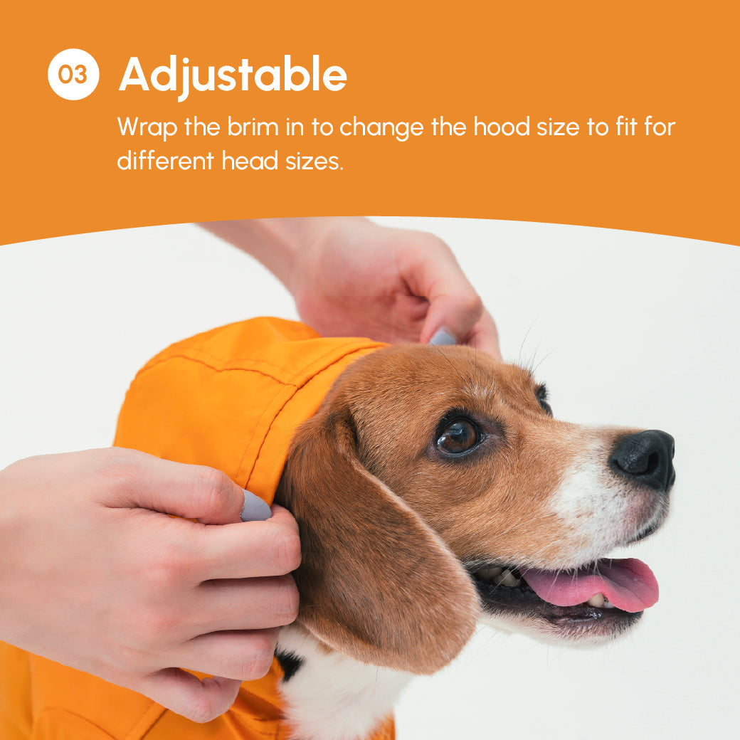 Tribeca Adjustable Velcro Raincoat Egg Yolk Dog Apparel Pet - gallery image 11